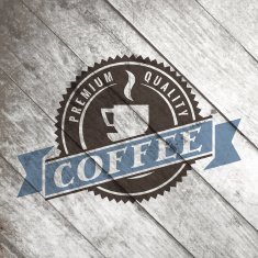 Vintage retro coffee vector labels on the old wood texture N5