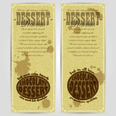 set of dessert labels