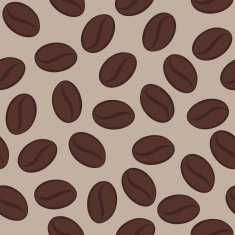 vector pattern with coffee beans