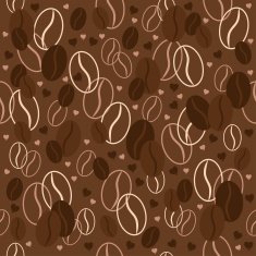 Seamless pattern with coffee beans Vector illustration Background N2