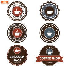Coffee shop sign set