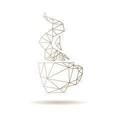 Coffee cup abstract isolated on a white backgrounds N3