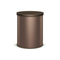Brown tin box packaging container for tea or coffee isolated