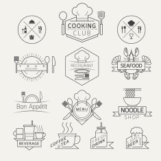 Food Beverage Cooking Labels and Badges