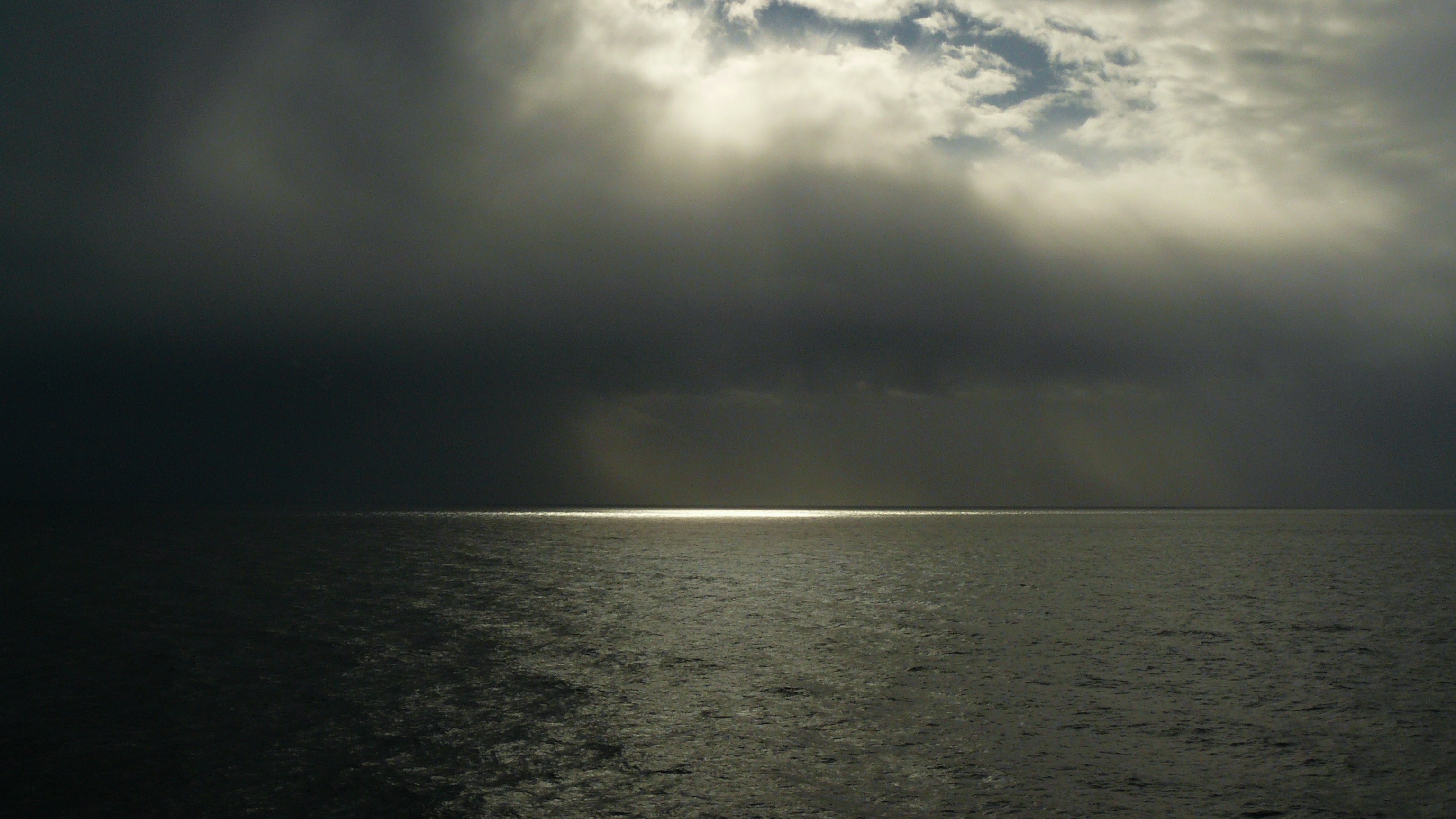 Thunderstorm on the water in evening free image download