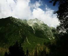 clouds over the mountains