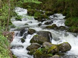 river like water through stones