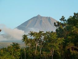 volcano among the tropics