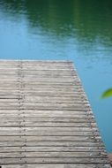 wooden pier lake view