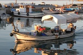 fishing boat in the harbor in Northern Cyprus