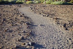 away path in stone desert