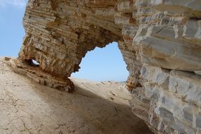 Arch created of limestone