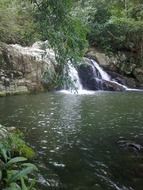 river with small waterfalls in Sri Lanka