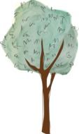 tree as a watercolor drawing
