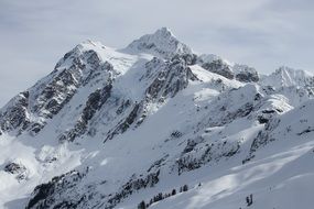 cascade mountain shuksan in winter
