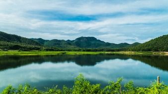 mountains lake in north Thailand