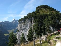 mountain landscape in the background of the sky