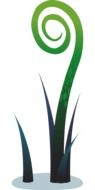 green plant in water vector painting