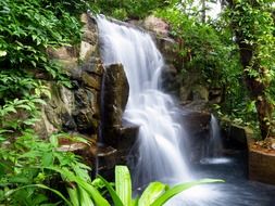 flowing waterfall landscape