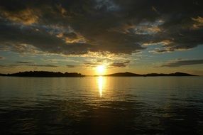 sunset at sea