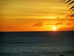 sunset on the beach in Hawaii