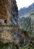 hiking trail in a picturesque gorge