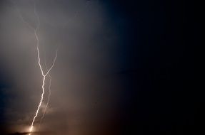 night thunderstorm, lightning in the clouds