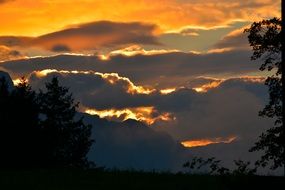 sunrise mountains Cloud sky morning