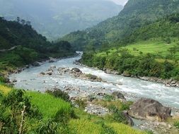 mountain river in nepal