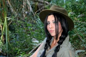 explorering girl in the jungle