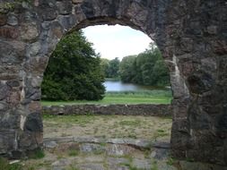 stone arch near the lake