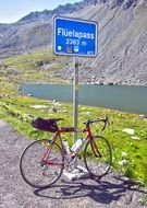 road bike in the mountains