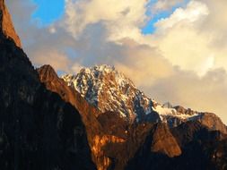 photo of the majestic mountains Himalayas in China