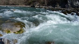 Landscape of fast water courses