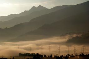 morning mist in the mountains