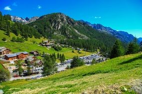 village in alpin moutains in italy