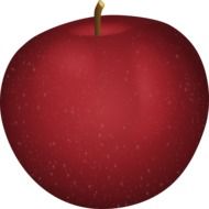 clipart of Yummy Big red apple