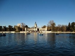 boats on a park lake