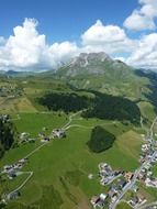lech am arlberg mountains aerial view