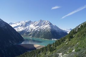 landscape of the alpines, austria, zillertal