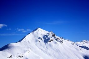 landscape of snowy mountains for climbers in South Tyrol