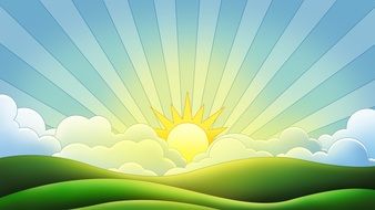drawing of sunrise