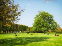 Public park in Copenhagen in Denmark