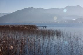 Scenic lake on a sunny day