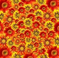 decoration of yellow and orange flowers