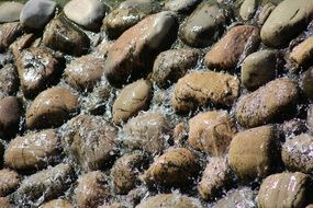 water stream in stones