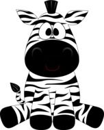 cartoon zebra painted