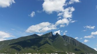 mountain landscape and cloudy blue sky the blue sky
