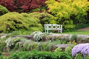bright landscape design in the park