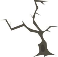 Drawing of dead tree without leaves